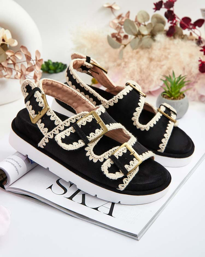 Royalfashion Дамски сандали Lunnay eko от велур