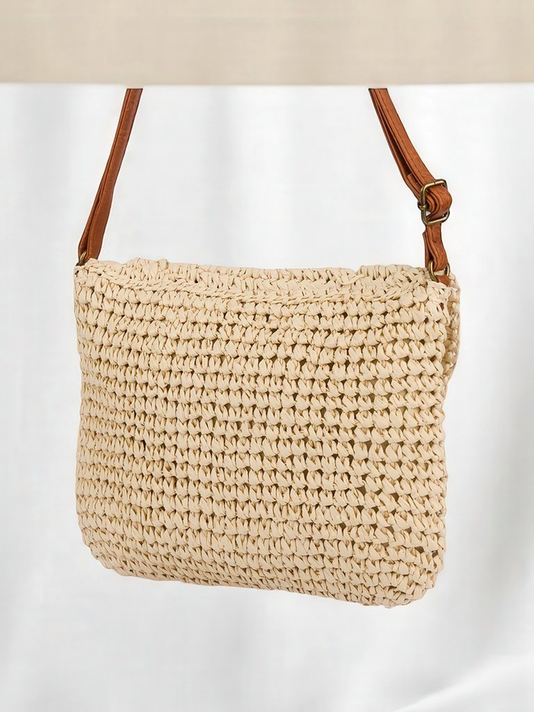 Royalfashion Малка сламена дамска чанта Sunny Stripes Mini