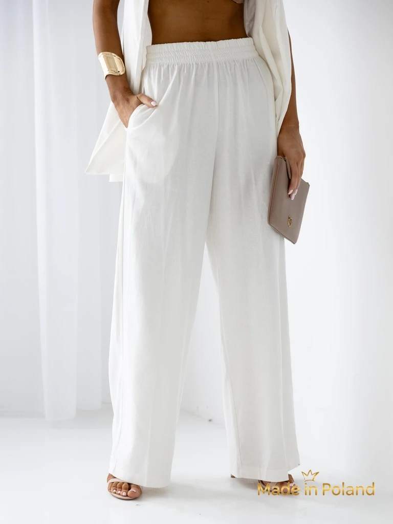 Дамски панталон Ecru Livia Palazzo – италиански стил, луксозна материя