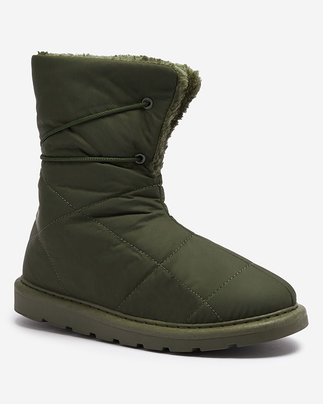 Тъмнозелени дамски обувки a'la ботуши за сняг Amirfu- Footwear
