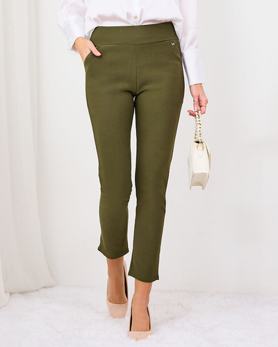 Royalfashion Черни дамски клинове от екокожа a'la bells