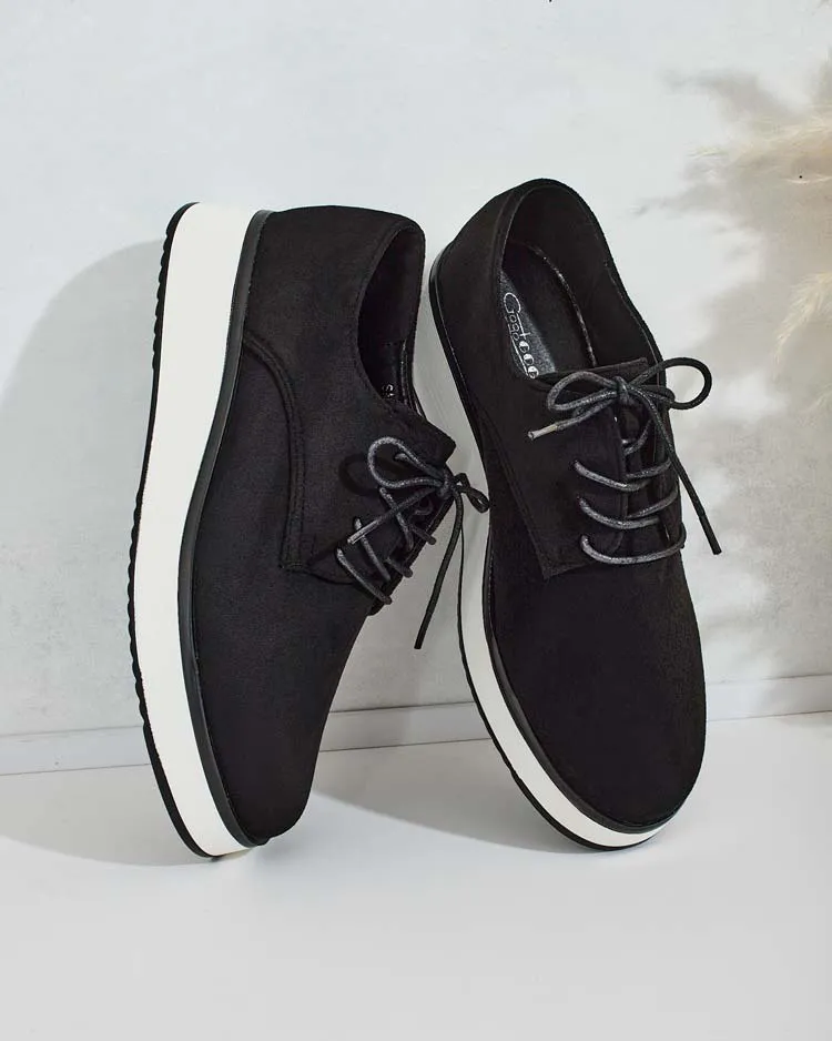 Royalfashion Дамски полуботи с връзки Gori