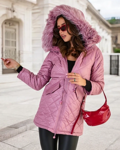 Royalfashion Дамско ватирано яке в розово