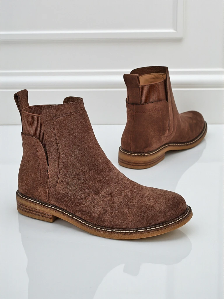 Дамски боти в стил Челси от еко-велур Veysi
