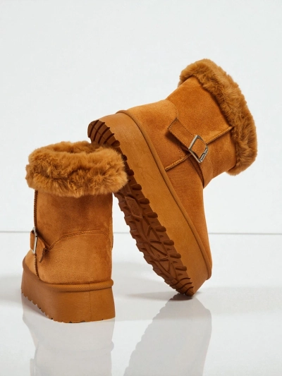 Royalfashion Къси дамски боти тип снегоходки Myrelle