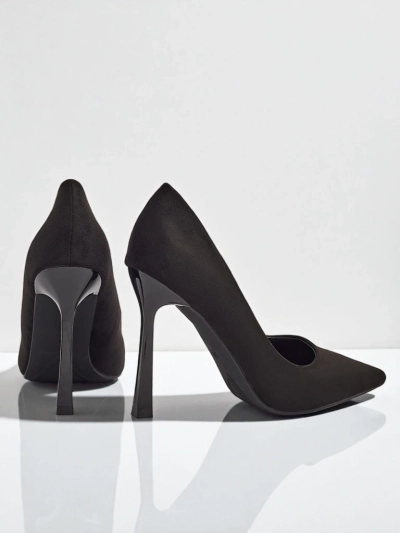 Дамски обувки на висок ток от еко велур Belunika