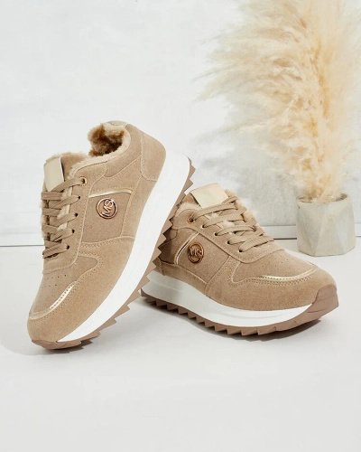 Royalfashion Затоплени дамски маратонки с кожа Boris