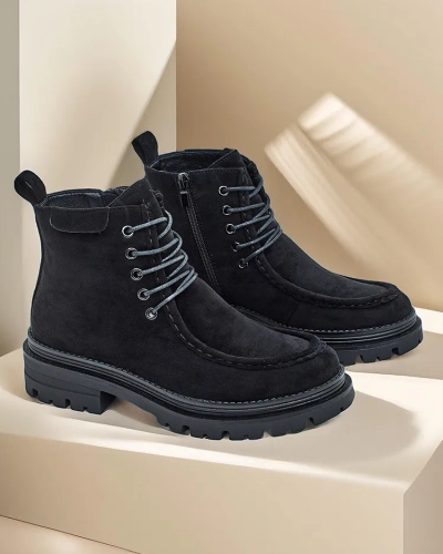 Дамски ботуши до глезена Royalfashion с връзки Rullose