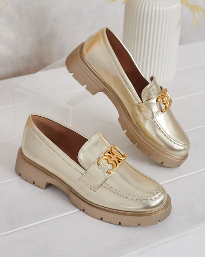 Златни Мокасини Chloé Елегантен Дамски Стил
