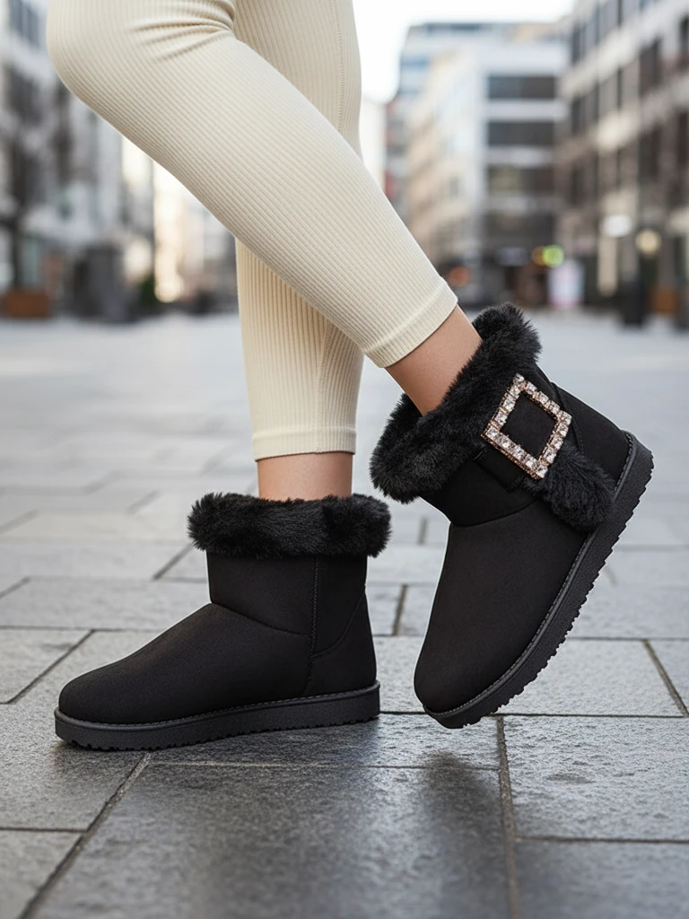 Royalfashion Дамски ботуши a'la snow boots with ornament Galaes