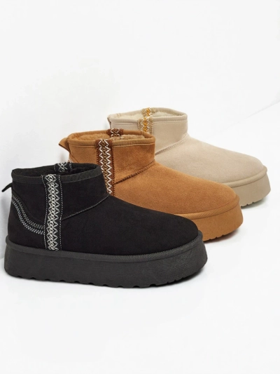 Къси дамски боти а'ла снегоходки Pravel