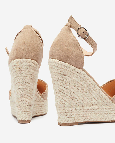 Royalfashion Кафяви дамски сандали на платформа Meylasi