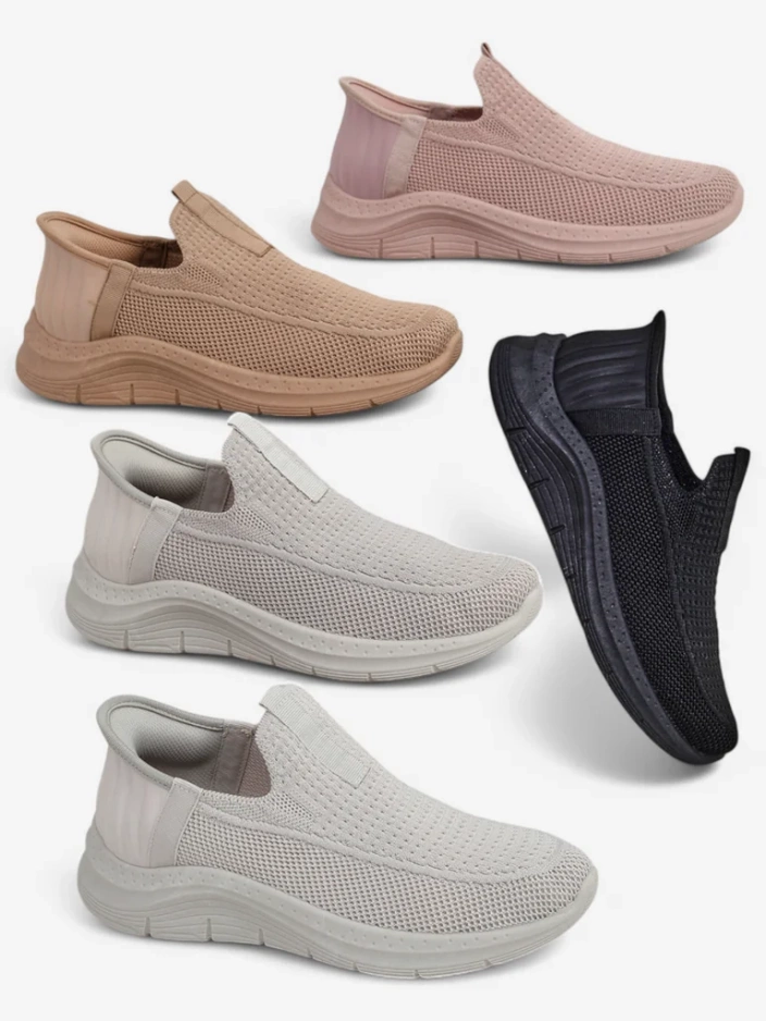 Royalfashion дамски обувки спортен тип с прибиране от текстил Secat