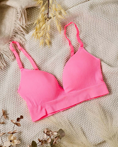 Royalfashion Дамски оребрен сутиен