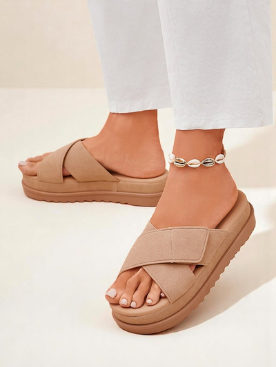 Royalfashion Дамски равни чехли Evre