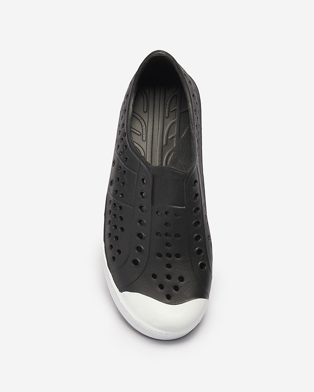 Черни ажурни детски гумени кецове Jiteri - Обувки