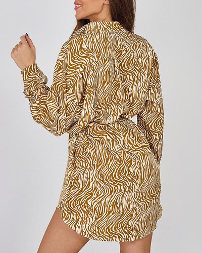 Royalfashion дамска мини рокля в десен а'ла зебра