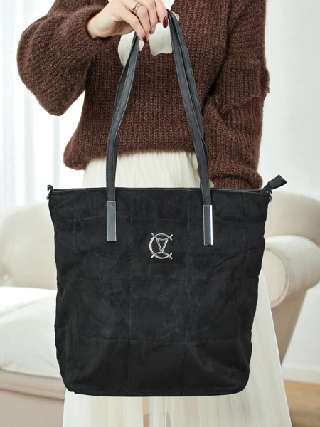 Дамска чанта тип shopper от еко велур Caryenne