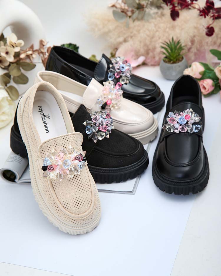 Royalfashion Дамски мокасини с цветни мъниста Karonia