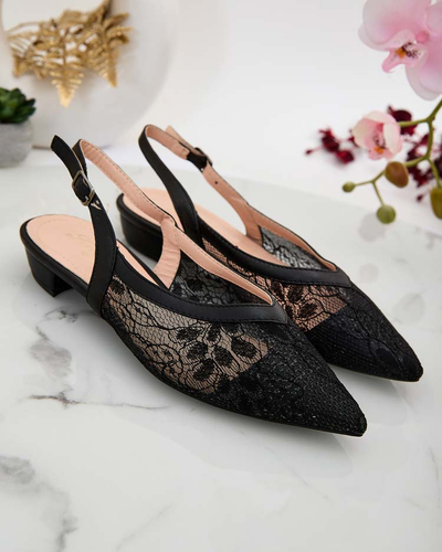 Royalfashion Дамски сандали а'ла балерина с дантела Benoce