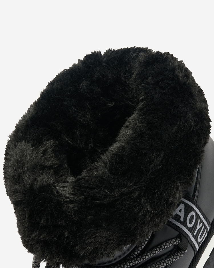 Royalfashion Черни дамски ботуши за сняг Gepanden