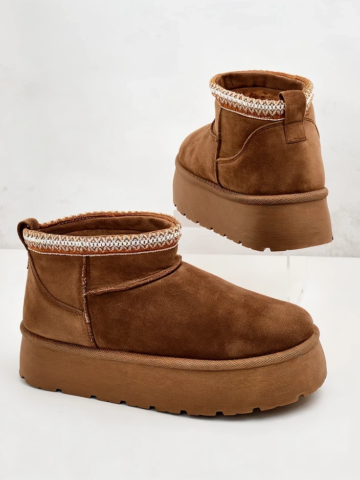 Royalfashion Дамски къси ботуши a'la snow boots Xoalla