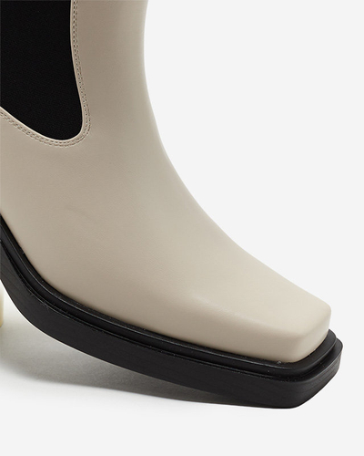 Бежови високи дамски боти Darran - Обувки