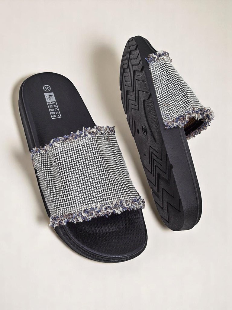 Royalfashion Дамски чехли на плоска подметка SparkleWalk