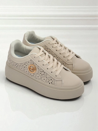 Aurelia Бежови Сникърси Платформа Royalfashion Еко Кожа