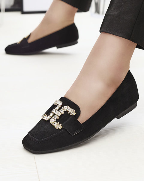 Дамски черни мокасини Jaorica- Footwear