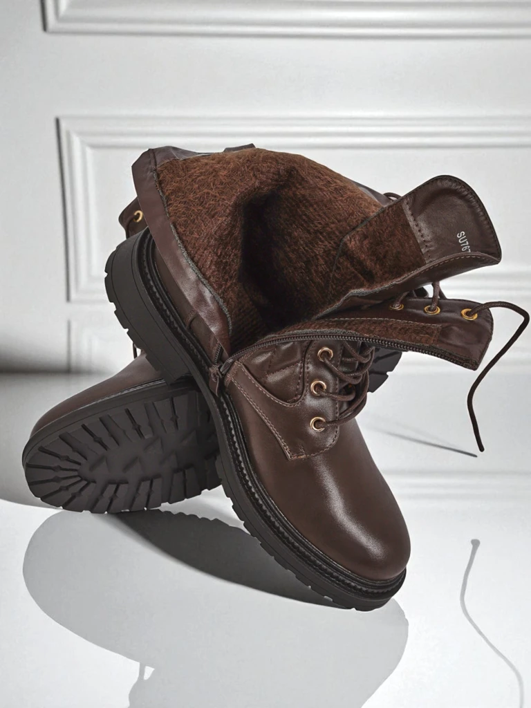 Дамски боти с ефектна капитонирана еко кожа Sable Rose