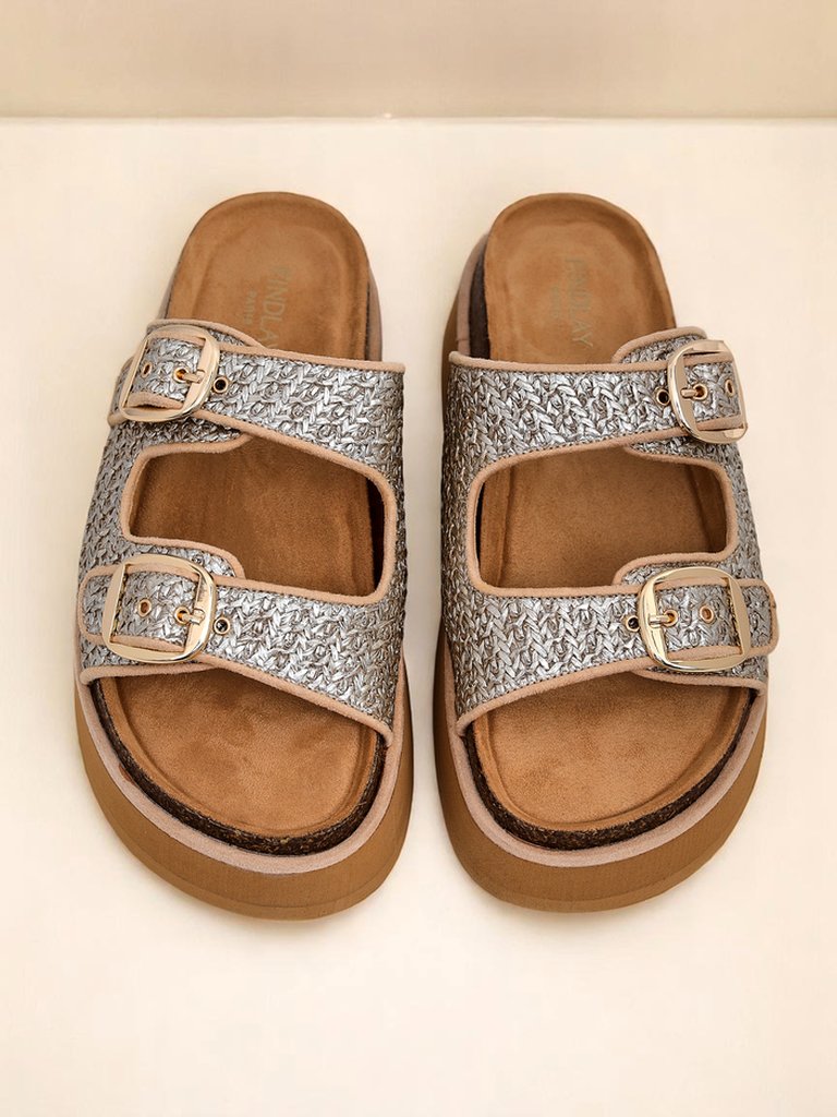 Royalfashion Дамски джапанки на платформа Nora Woven