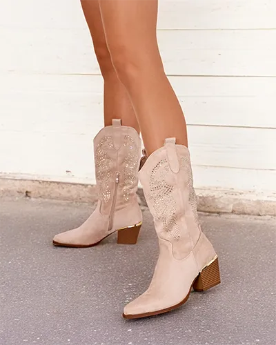 Royalfashion Дамски каубойски ботуши с ток Kellib