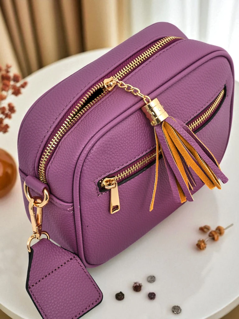 Royalfashion Малка дамска чанта от еко кожа с цветна каишка Kovi Lace