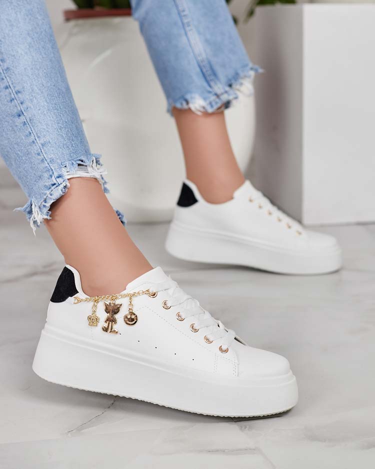 Royalfashion Дамски спортни маратонки с украса от гонеми