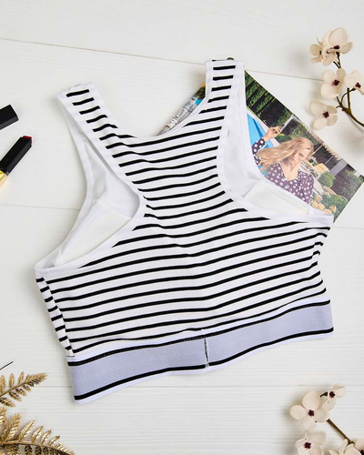 Royalfashion Дамски спортен сутиен на райета