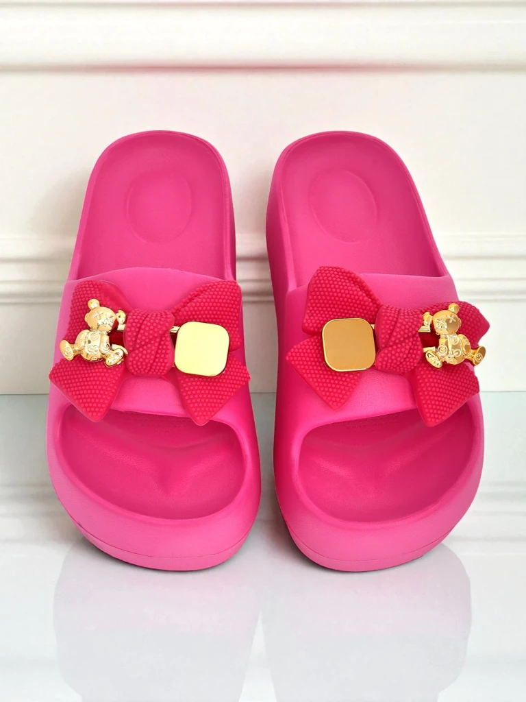 Royalfashion Дамски гумени чехли с декоративна панделка Alday