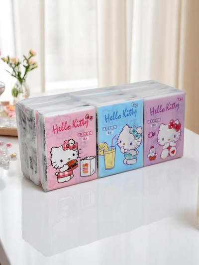 Мини хигиенни кърпички 8БР x 9БР. Hello Kitty