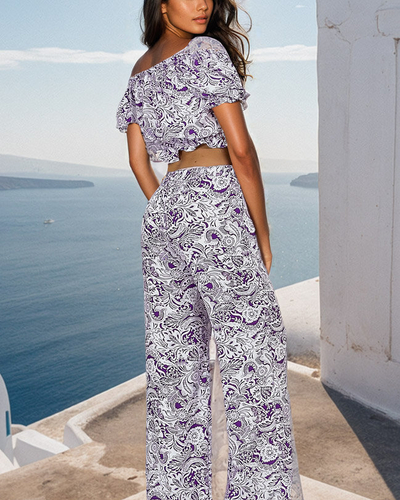 Royalfashion Дамски комплект от две части с щампа