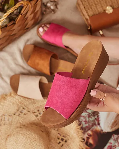 Royalfashion Дамски джапанки Saffil на нисък ток