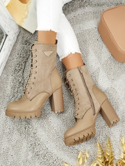 Дамски еко велурени боти на ток Event Bramble