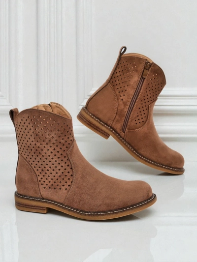 Royalfashion Дамски ажурни боти Toffas