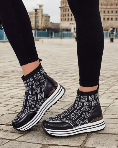 Royalfashion Дамски спортни високи маратонки Lori