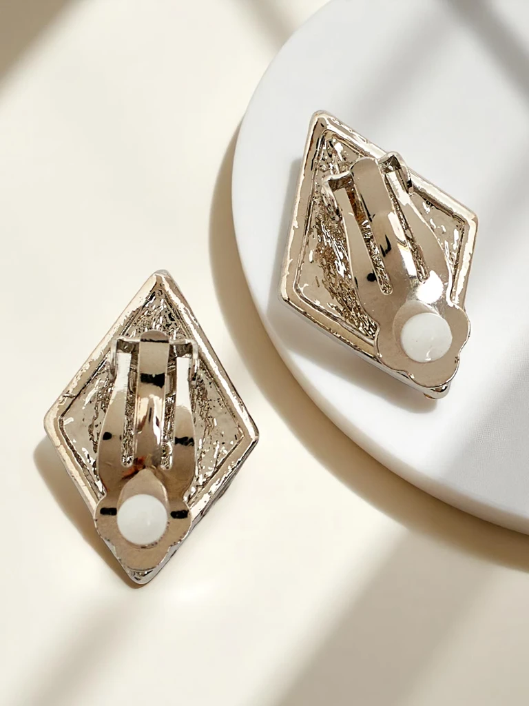 Royalfashion Дамски обеци клипс с цирконий