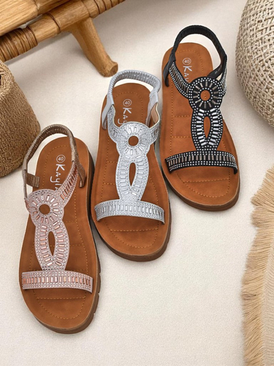 Royalfashion Дамски сандали с декоративни каишки Ava Shine