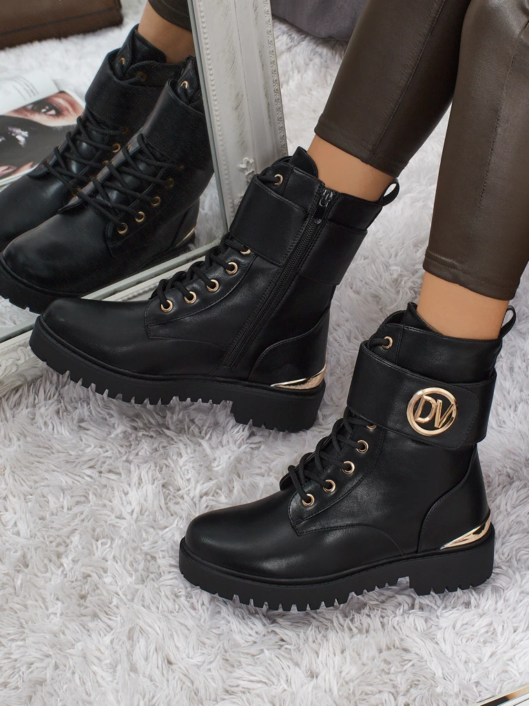 Дамски боти workery с декорации Lorice