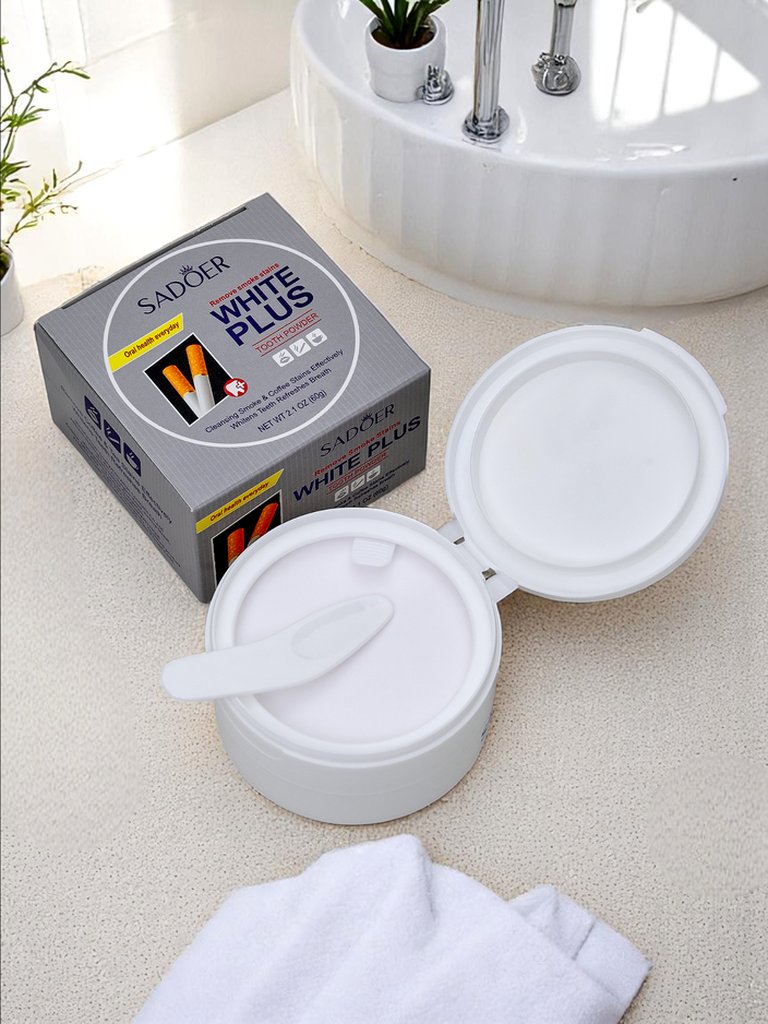 Sadoer Избелваща зъбна пудра за премахване на тютюневи петна