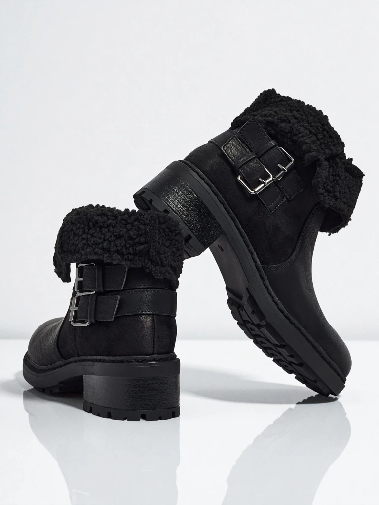 Дамски еко кожени боти с кожух Kavira