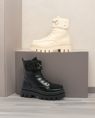 Royalfashion Дамски ботуши с овча кожа Faeltone