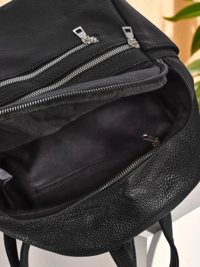 Плетена Дамска Раница AURELIA by Królewska Moda от Екокожа Черна